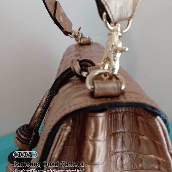 NWT Brahmin RARE COLOR "ROSE GOLD" OPHELIA Strada Satchel - Picture 10 of 12